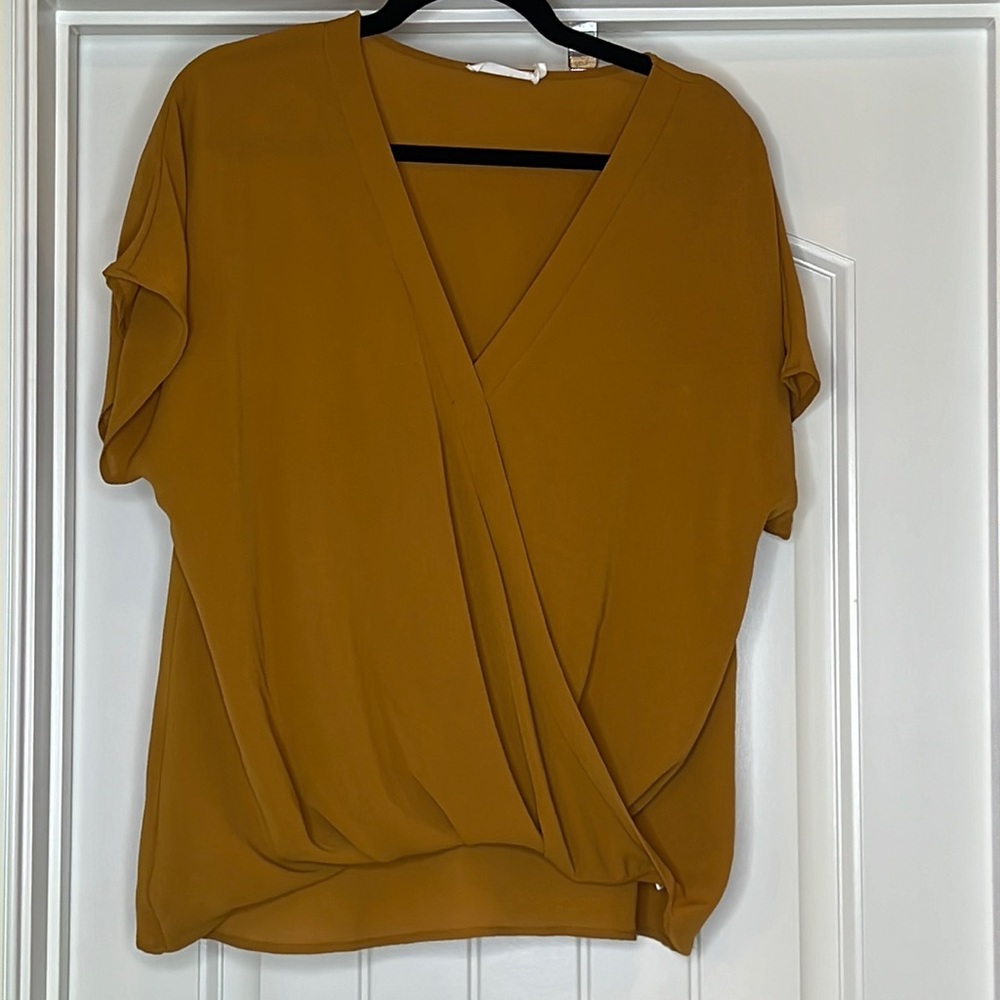 Lush brand- faux wrap shirt